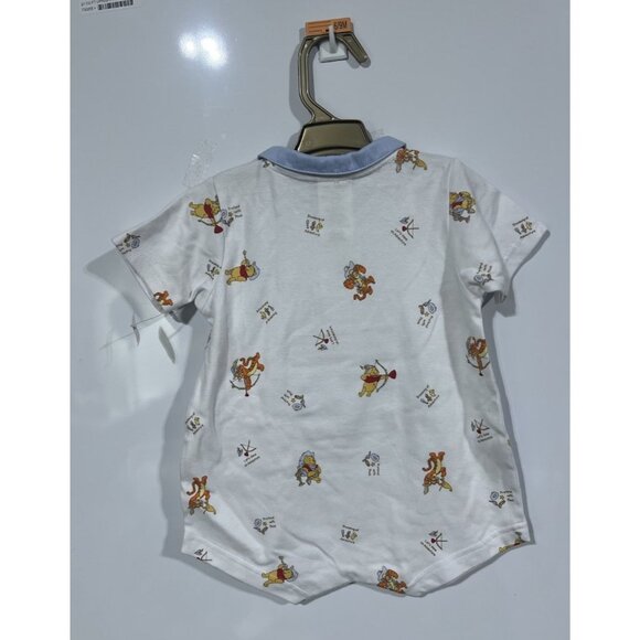 Vintage NWT Disney Winnie the Pooh Baby Romper 6-9 Month Made in Macau 90s - Picture 4 of 4